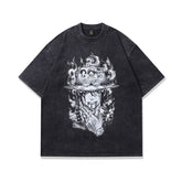 T-Shirt Water-Washed Loose Fit Pure Cotton Short Sleeve Tee