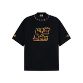 Retro Ethnic Embroidered Short Sleeve T-Shirt Men's Casual Versatile Couple Top