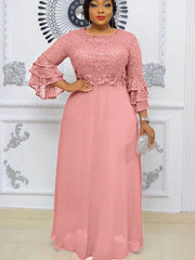 Elegant Women Evening Dresses Luxury Sequin Chiffon Long Dress African Dashiki Outfits Party Prom Birthday Gowns Female Clothing