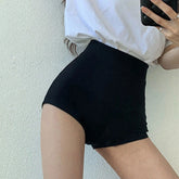 Women Shorts All-match Black Skinny Sexy Girl High Waist Stretchy Fashion Aesthetic Night Club Dance Wear Summer Korean Hotsweet