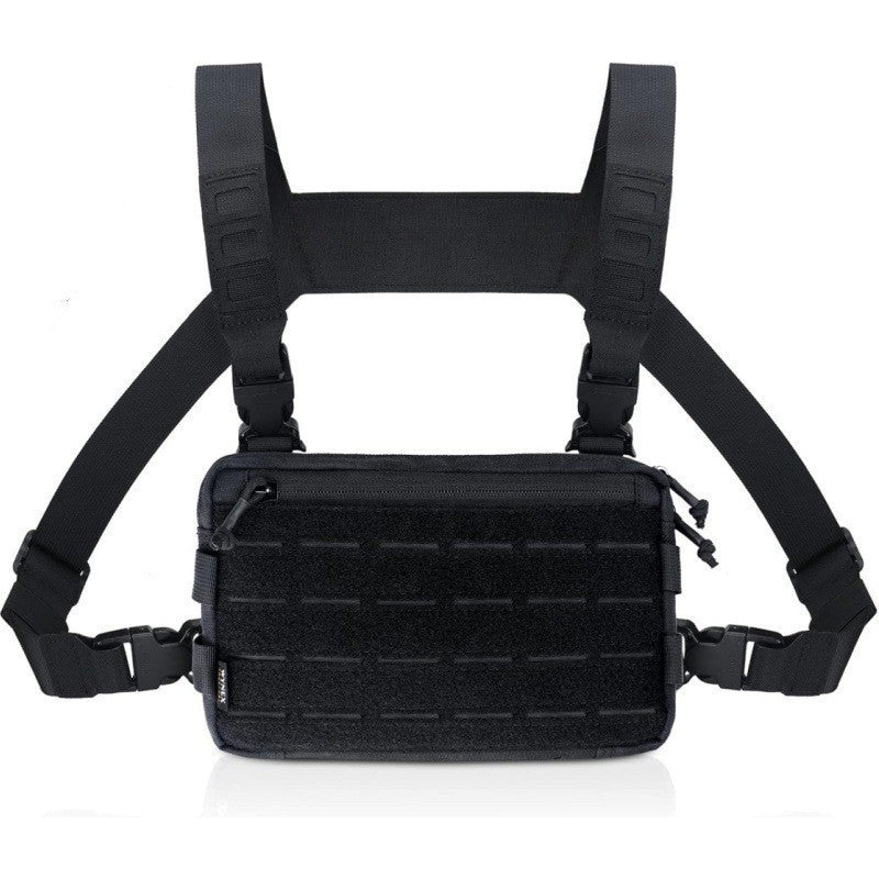 Tactical/outdoor gear: 1000D Airsoft bag, Molle vest, chest bag, camping pack, EDC hunting/hiking kit.