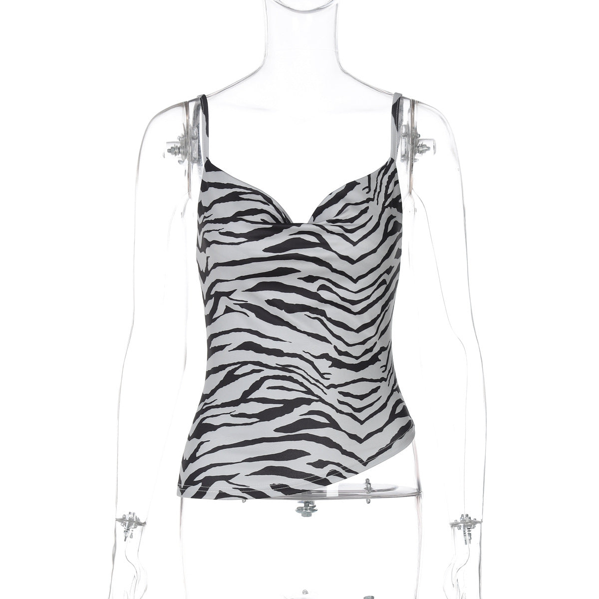 Women's Printed Swing Collar Backless Strap Top 7-day unreasonable behavior