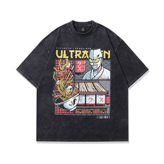 T-Shirt Water-Washed Loose Fit Pure Cotton Short Sleeve Tee